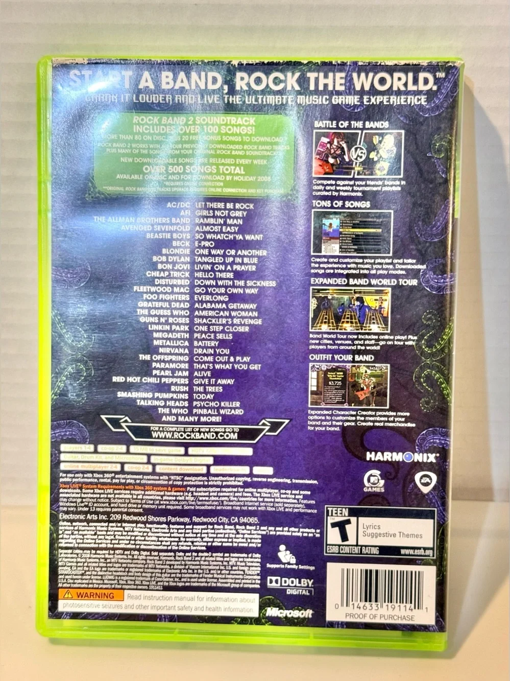 Rock Band 2 Game for Xbox 360 ⭐️⭐️EUC TESTED⭐️⭐️